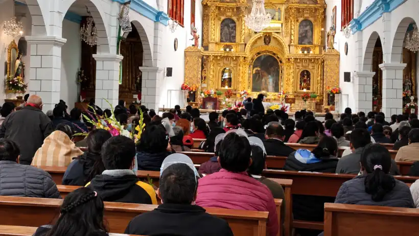 Pilgrimage clothing for the Lord of Huanca is prepared beforehand